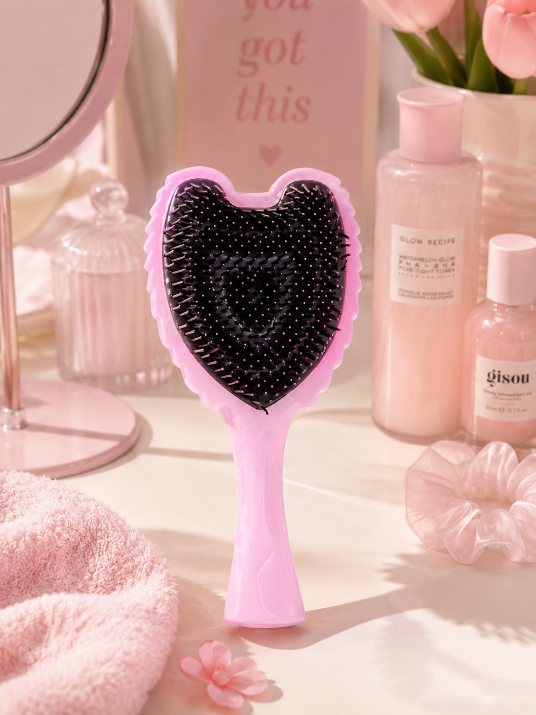 Pink Wings Hairbrush