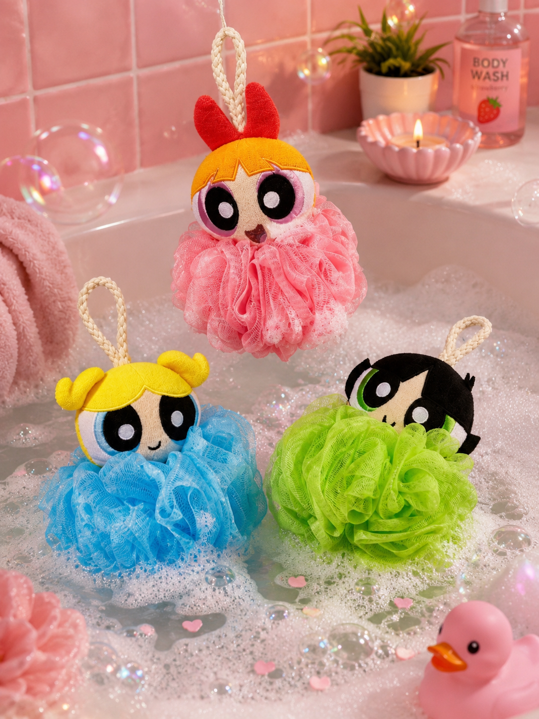 Powerpuff Girls Bath Foaming Net Set